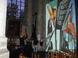 Man In A Window - Stained Glass • b012 • Nuit Blanche Brussels 2012